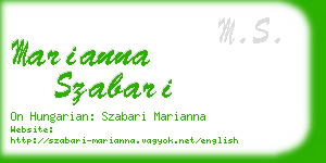 marianna szabari business card